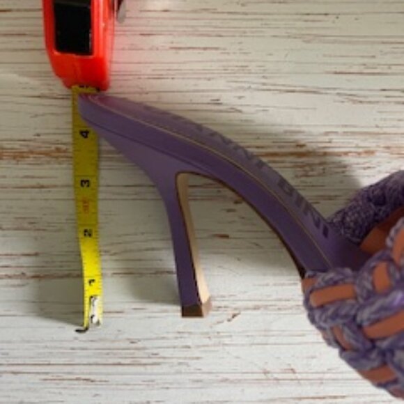 Gianni Bini Women's Bibby Sandals Lilac Woven Leather Corded Square Toe Slip On - Picture 5 of 6